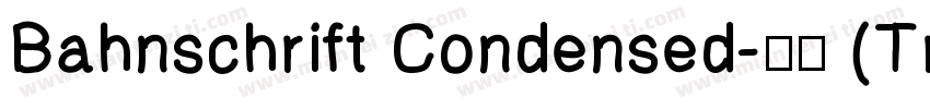 Bahnschrift Condensed-粗体 (TrueType)字体转换